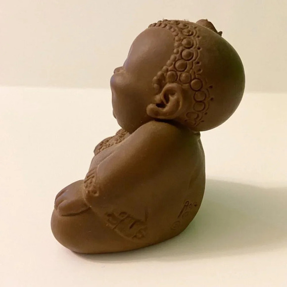 Vintage Rose Oneill Laughing Buddha Vinyl Toy 3  1/2 Inch Does Not Squeak - Picture 3 of 12